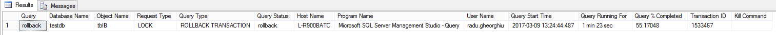 Finding locked tables in SQL Server