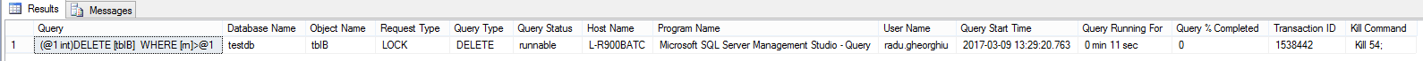 Finding locked tables in SQL Server